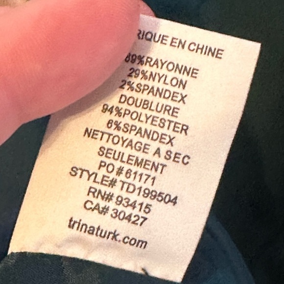 Indra dress by Trina Turk green dress. Euc - Picture 9 of 11